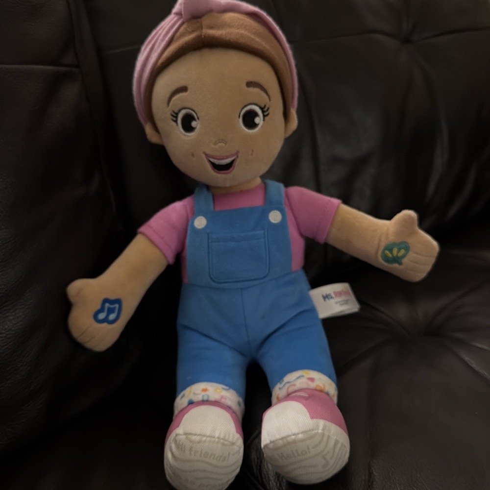 Ms. Rachel Speak & Sing Plush Doll Baby Toy Pink Blue Beige Multicolor
